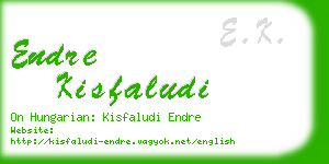 endre kisfaludi business card